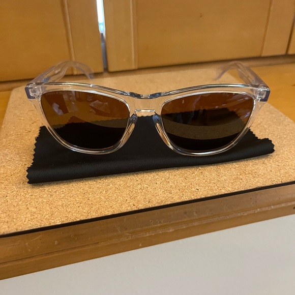 Oakley Accessories - Oakley Frogskins Prizm Tungsten Polarized Lenses Clear with Blue Frame